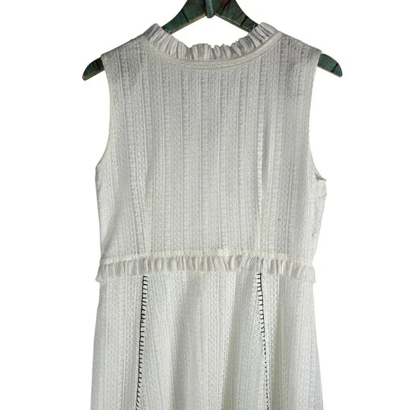 Soft Surroundings Villette Lace Handkerchief Midi White Boho Dress, M, NWOT - Picture 8 of 11